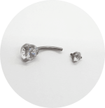 Banana Bell Zircônia prongset 3 garras - Imagem 2