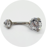 Banana Bell Zircônia prongset 3 garras