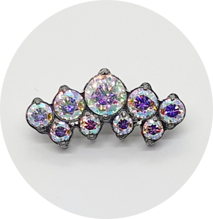 Labret Cluster Zircônia Furta-cor Prongset