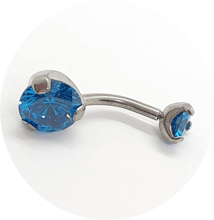 Banana Bell Zircônia Azul prongset