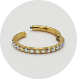Segmento articulado Cristal cravejado Furta-Cor - Natural e PVD Gold - Imagem 2