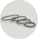Segmento Articulado Microspike Lateral - Natural e PVD Gold