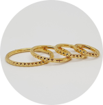 Segmento Articulado Microspike Lateral - Natural e PVD Gold - Imagem 2