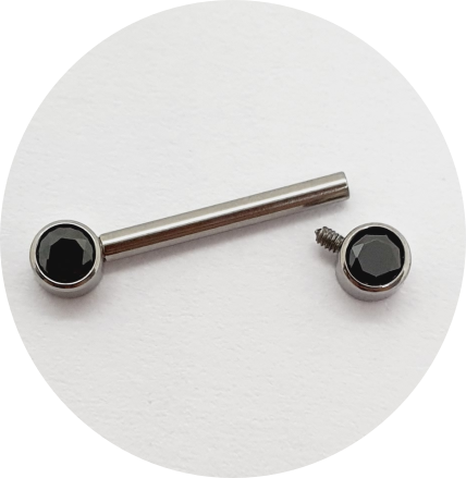 Barbel reto Cristal Black
