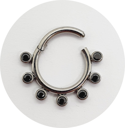 Segmento Articulado Cristal Black 7P