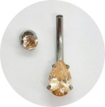 Banana Bell Mini Gota Zircônia - várias cores - Imagem 3