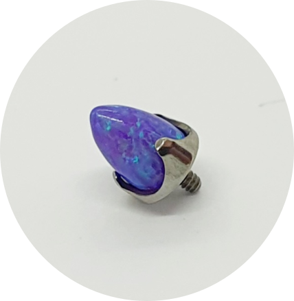Labret Spike Opala Lilás Escuro
