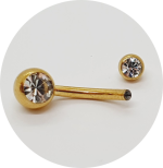 Banana Bell Cristal PVD Gold - Normal e Mini - Imagem 2