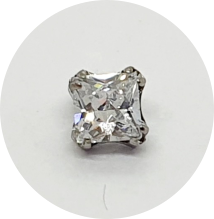 Labret Mini Zircônia Square