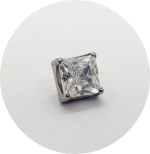 Labret Zircônia Square Prongset
