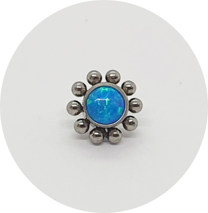 Labret Mini Sol Opala Azul