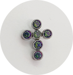 Labret Cruz Zircônia 6P - Várias Cores - Imagem 5