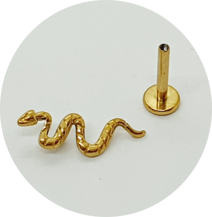 Labret cobra PVD Gold