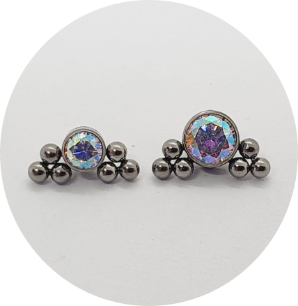 Labret Zircônia Furta-cor 6B  - Normal e Mini