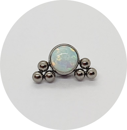 Labret Opala Branca Flat 6B