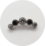 Labret Mini Cluster Zircônia 5P - Várias Cores - Imagem 2