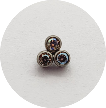 Labret Mini Trinity Zircônia Furta-cor