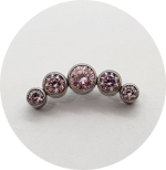 Labret Mini Cluster Zircônia 5P - Várias Cores - Imagem 3