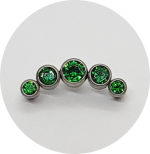 Labret Mini Cluster Zircônia 5P - Várias Cores - Imagem 4