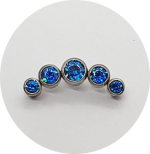Labret Mini Cluster Zircônia 5P - Várias Cores - Imagem 5