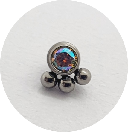 Labret Micro Zircônia Furta-cor 3B M2