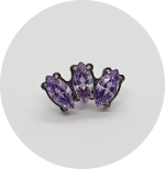 Labret Navete Zircônia - Várias Cores - Imagem 4