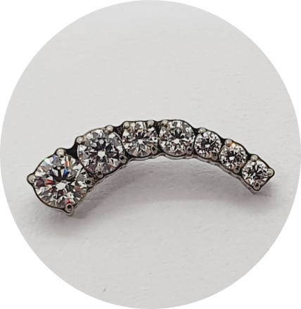 Labret Cluster Zircônia 7P