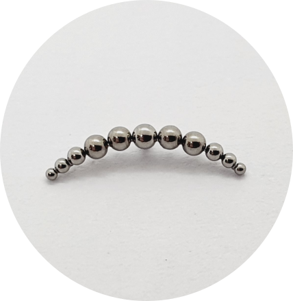 Labret Cluster Esferas arqueadas 11B
