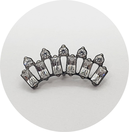 Labret Cluster Zircônias retangulares e circulares 11B
