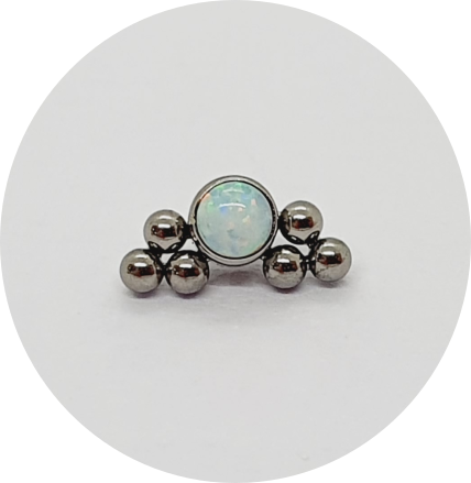 Labret Mini Opala Branca 6B