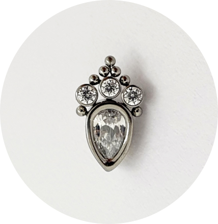 Labret Zircônia Gota 4P 7B