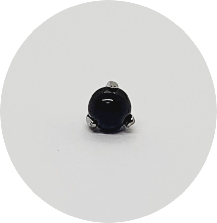 Labret Onix Prongset - Pedra Natural