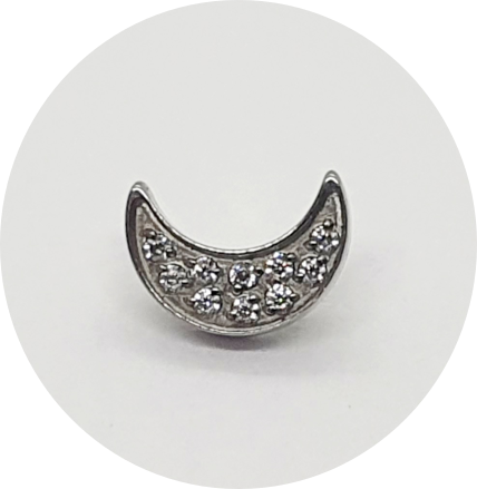 Labret Lua Zircônias Cravejadas M2
