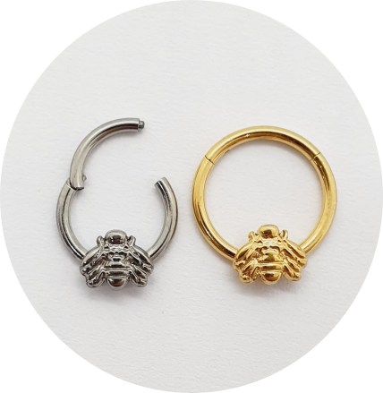 Segmento Articulado Abelha - Natural e PVD Gold
