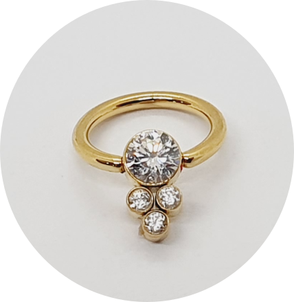 Captive Zircônia 4P PVD Gold