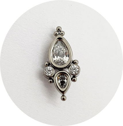 Labret Zircônia Gotas 4P 8B