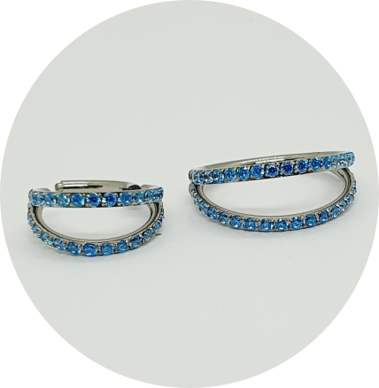 Segmento Articulado Duplo Zircônia Azul