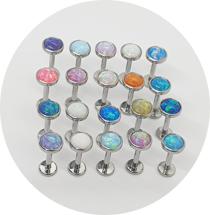 Labret Opala Flat - Várias Cores