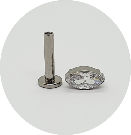Labret Big Navete Zircônia