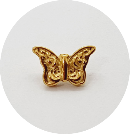 Labret Borboleta PVD Gold