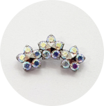 Labret Cluster Flor Zircônia Rosa ou Furta-cor