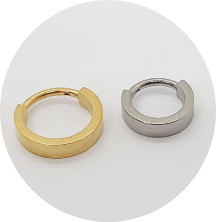 Segmento Articulado Liso Chapa larga - Natural e PVD Gold