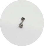 Labret Básico Zircônia Flat - ponto de luz - Imagem 2