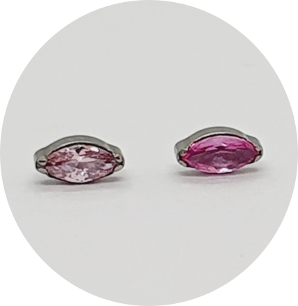 Labret Micro navete Zircônia - Rosa ou Pink