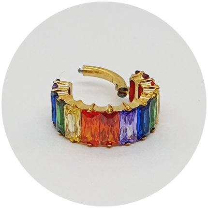 Segmento Articulado Zircônias Coloridas PVD Gold M2