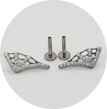 Labret Teia de Aranha zircônias cravejadas