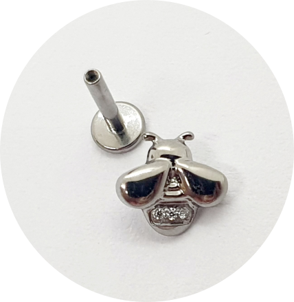 Labret Abelha com Zircônia M2