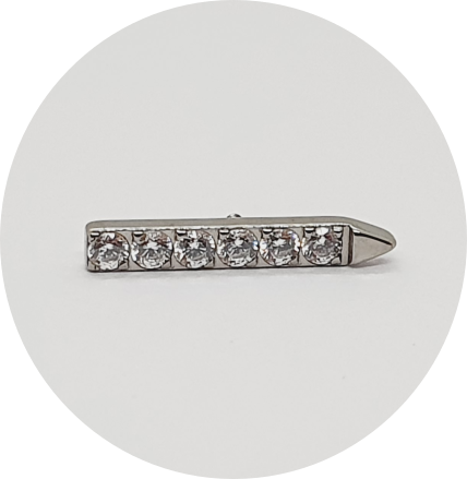 Labret seta zircônia cravejada