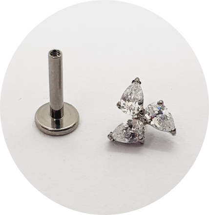 Labret Mini Gotas Prongset