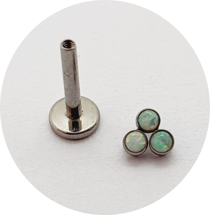 Labret Mini Trinity Opala Branca Flat